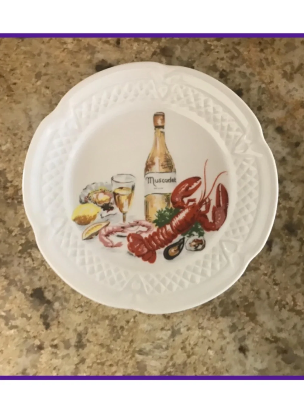 Porcelain canapé appetizer plates  PHILIPPE DESHOULIERE set of 6 New In Box